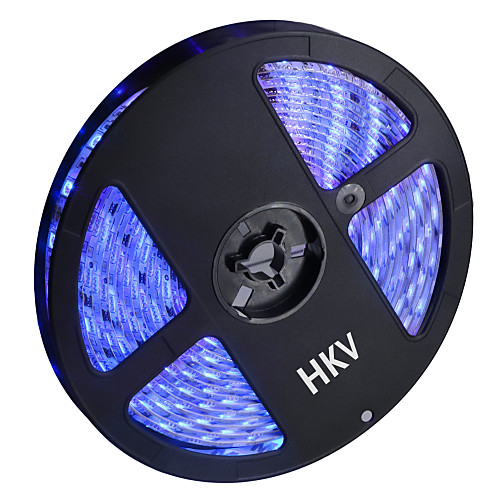 

HKV 5M LED Light Strips Flexible Tiktok Lights 5050SMD 10mm 300 LED 72W Warm White Cool White Blue Flexible LED Light Bar Strip Non-Waterproof indoor Home Decoration