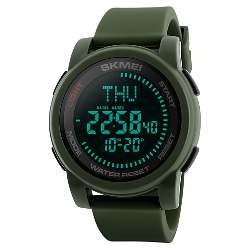 SKMEI Men's Sport Watch Military Watch Wrist Watch Japanese Digital Silicone Black / Green 50 m Water Resistant / Waterproof Alarm Calendar / date / day Digital Casual Fashion - Black Green Two Years
SKMEI Men's Sport Watch Military Watch Wrist Watch Japanese Digital Silicone Black / Green 50 m Water Resistant / Waterproof Alarm Calendar / date / day Digital Casual Fashion - Black Green Two Years
