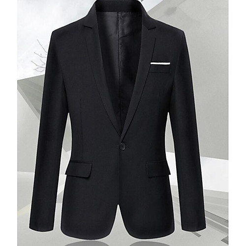 Black Solid Colored Slim Cotton Men's Suit - Shawl Lapel / Spring / Long Sleeve
Black Solid Colored Slim Cotton Men's Suit - Shawl Lapel / Spring / Long Sleeve