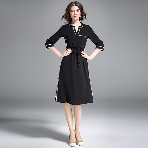 Women's A Line Dress Knee Length Dress Black Red Half Sleeve Color Block Fall Summer V Neck Going out S M L XL
Women's A Line Dress Knee Length Dress Black Red Half Sleeve Color Block Fall Summer V Neck Going out S M L XL