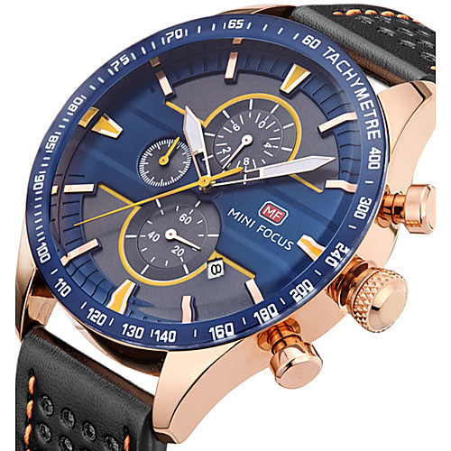 MINI FOCUS Men's Sport Watch Wrist Watch Analog Quartz Oversized Charm Calendar / date / day Chronograph Creative / Genuine Leather / Two Years
MINI FOCUS Men's Sport Watch Wrist Watch Analog Quartz Oversized Charm Calendar / date / day Chronograph Creative / Genuine Leather / Two Years