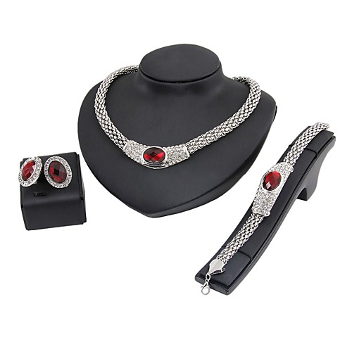 Women's Cubic Zirconia Necklace Classic Fashion Cubic Zirconia Silver Plated Earrings Jewelry Red For Wedding Party Engagement Gift Ceremony
Women's Cubic Zirconia Necklace Classic Fashion Cubic Zirconia Silver Plated Earrings Jewelry Red For Wedding Party Engagement Gift Ceremony