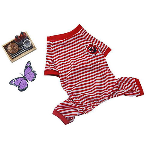 Dog Pajamas Dog Clothes Stripes Red Blue Pink Cotton Costume For Spring & Fall Summer Men's Women's Casual / Daily
Dog Pajamas Dog Clothes Stripes Red Blue Pink Cotton Costume For Spring & Fall Summer Men's Women's Casual / Daily