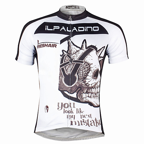 ILPALADINO Men's Short Sleeve Cycling Jersey Polyester Coolmax Skull Bike Jersey Top Mountain Bike MTB Road Bike Cycling Quick Dry Sports Clothing Apparel / Stretchy
ILPALADINO Men's Short Sleeve Cycling Jersey Polyester Coolmax Skull Bike Jersey Top Mountain Bike MTB Road Bike Cycling Quick Dry Sports Clothing Apparel / Stretchy