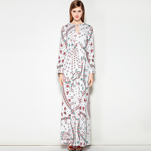 Women's A Line Dress Maxi long Dress White Long Sleeve Floral Fall Summer Round Neck Streetwear Party Going out Work S M L XL
Women's A Line Dress Maxi long Dress White Long Sleeve Floral Fall Summer Round Neck Streetwear Party Going out Work S M L XL