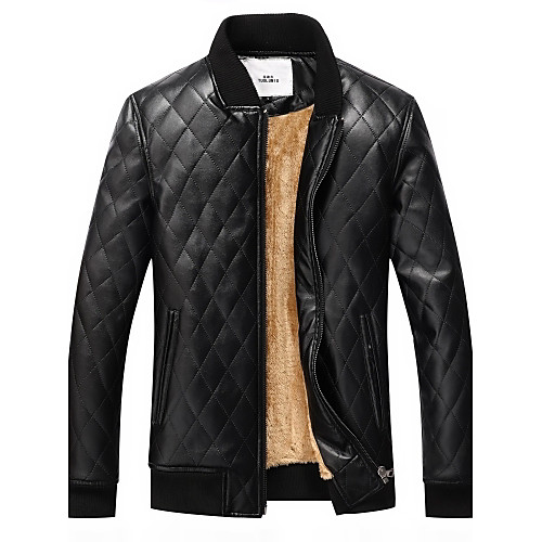 Men's Leather Jackets Solid Colored Fall Faux Leather Jacket Regular Daily Long Sleeve PU Coat Tops Black
Men's Leather Jackets Solid Colored Fall Faux Leather Jacket Regular Daily Long Sleeve PU Coat Tops Black