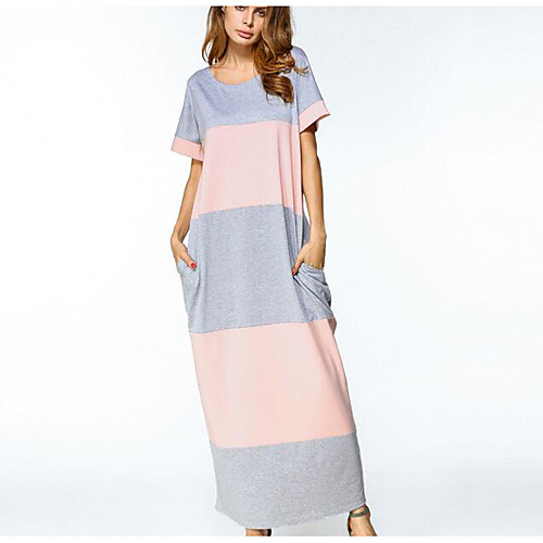 Women's Jalabiya Maxi long Dress Blushing Pink Short Sleeve Striped Fall Round Neck Cotton M XXL
Women's Jalabiya Maxi long Dress Blushing Pink Short Sleeve Striped Fall Round Neck Cotton M XXL