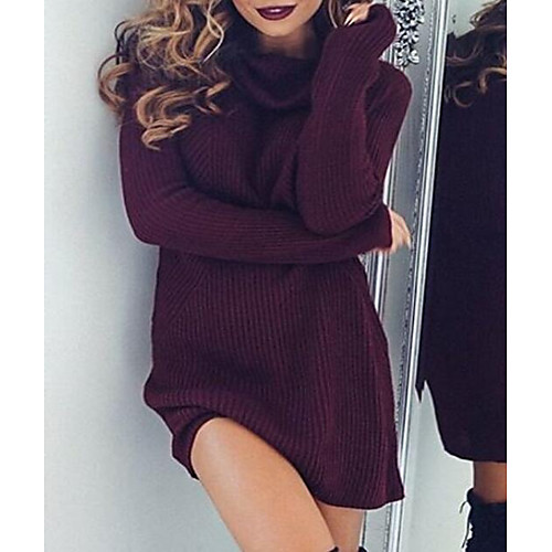 Women's Solid Colored Pullover Long Sleeve Loose Long Sweater Cardigans Turtleneck Fall Winter Black Blushing Pink Wine
Women's Solid Colored Pullover Long Sleeve Loose Long Sweater Cardigans Turtleneck Fall Winter Black Blushing Pink Wine