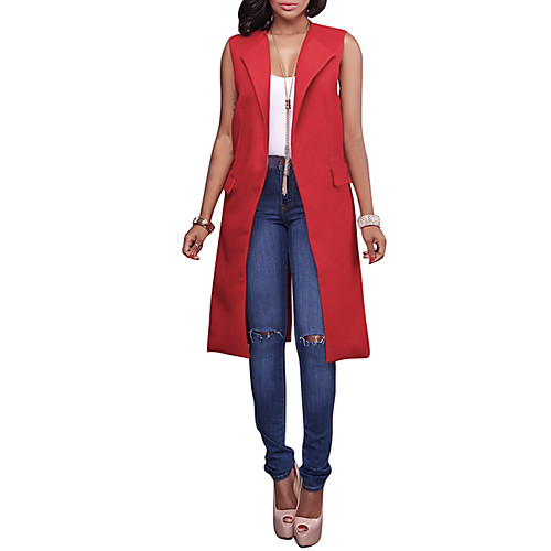 Women's Solid Colored Streetwear Fall Vest Long Daily Sleeveless Polyester Coat Tops Black
Women's Solid Colored Streetwear Fall Vest Long Daily Sleeveless Polyester Coat Tops Black