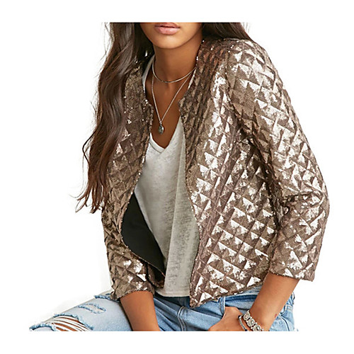 Women's Solid Colored Streetwear Fall Jacket Short Daily Long Sleeve Spandex Coat Tops Gold
Women's Solid Colored Streetwear Fall Jacket Short Daily Long Sleeve Spandex Coat Tops Gold