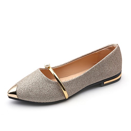 Women's Flats Comfort Shoes Flat Heel Pointed Toe Sweet Dress Walking Shoes PU Pearl Sparkling Glitter Buckle Solid Colored Summer Black Gold Silver / EU39
Women's Flats Comfort Shoes Flat Heel Pointed Toe Sweet Dress Walking Shoes PU Pearl Sparkling Glitter Buckle Solid Colored Summer Black Gold Silver / EU39
