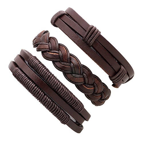 Men's Leather Bracelet Twisted woven Twist Circle Personalized Leather Bracelet Jewelry Brown For Stage Club
Men's Leather Bracelet Twisted woven Twist Circle Personalized Leather Bracelet Jewelry Brown For Stage Club