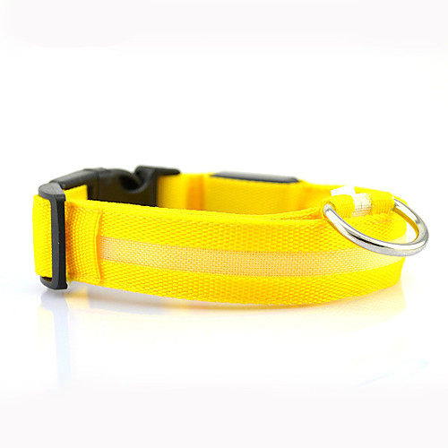 Dog Collar Light Up Collar LED Lights Stripes Polyester Yellow Red Pink Orange Green
Dog Collar Light Up Collar LED Lights Stripes Polyester Yellow Red Pink Orange Green