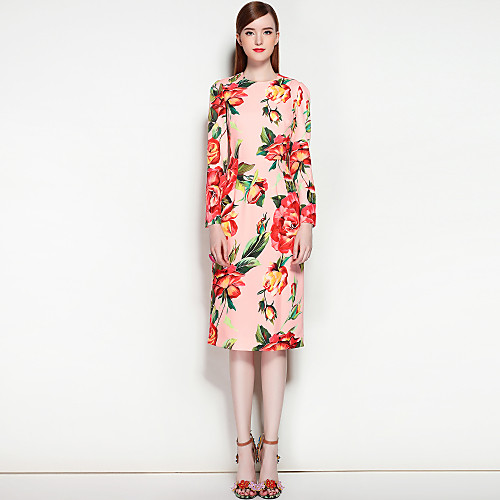 Women's A Line Dress Knee Length Dress Blushing Pink Long Sleeve Floral Spring Summer Round Neck Streetwear Party Going out Floral S M L XL
Women's A Line Dress Knee Length Dress Blushing Pink Long Sleeve Floral Spring Summer Round Neck Streetwear Party Going out Floral S M L XL
