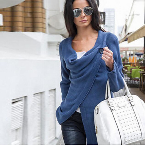 Women's Solid Colored Pullover Long Sleeve Loose Regular Sweater Cardigans Round Neck Fall Winter Black Blue Dark Gray
Women's Solid Colored Pullover Long Sleeve Loose Regular Sweater Cardigans Round Neck Fall Winter Black Blue Dark Gray