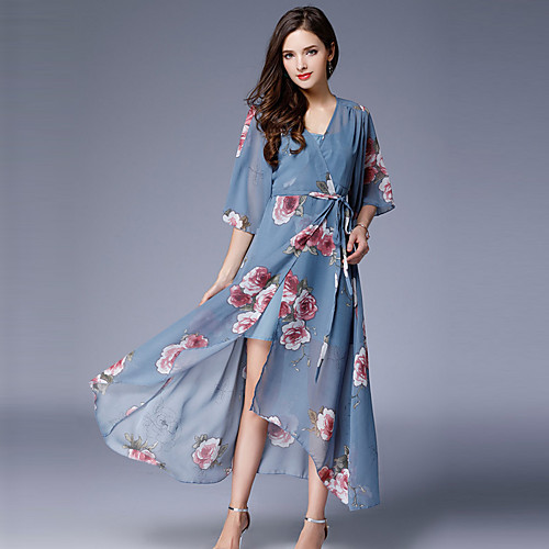 Women's Sheath Dress Midi Dress Blue Short Sleeve Print All Seasons V Neck Casual Sophisticated Floral S M L XL
Women's Sheath Dress Midi Dress Blue Short Sleeve Print All Seasons V Neck Casual Sophisticated Floral S M L XL