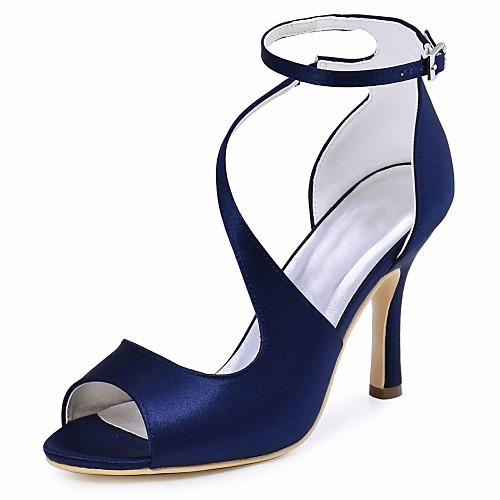 Women's Wedding Shoes Stiletto Heel Peep Toe Buckle Elastic Fabric Basic Pump Summer Dark Blue / Blue / Dark Purple / Party & Evening / EU41
Women's Wedding Shoes Stiletto Heel Peep Toe Buckle Elastic Fabric Basic Pump Summer Dark Blue / Blue / Dark Purple / Party & Evening / EU41