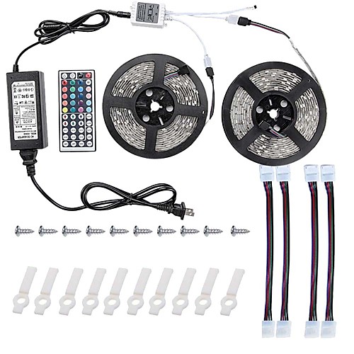 LED Strip Light Led Strip Kit 10M(2x5M) LED Light Strips Flexible Tiktok Lights 600leds 60ledsm 10mm with 44-key IR Controller and 6A Power Supply(UL) and a Set Mounting Bracket
LED Strip Light Led Strip Kit 10M(2x5M) LED Light Strips Flexible Tiktok Lights 600leds 60ledsm 10mm with 44-key IR Controller and 6A Power Supply(UL) and a Set Mounting Bracket
