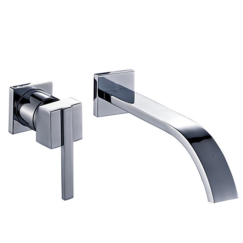 Bathroom Sink Faucet - Waterfall Chrome Wall Mounted Single Handle Two HolesBath Taps
Bathroom Sink Faucet - Waterfall Chrome Wall Mounted Single Handle Two HolesBath Taps