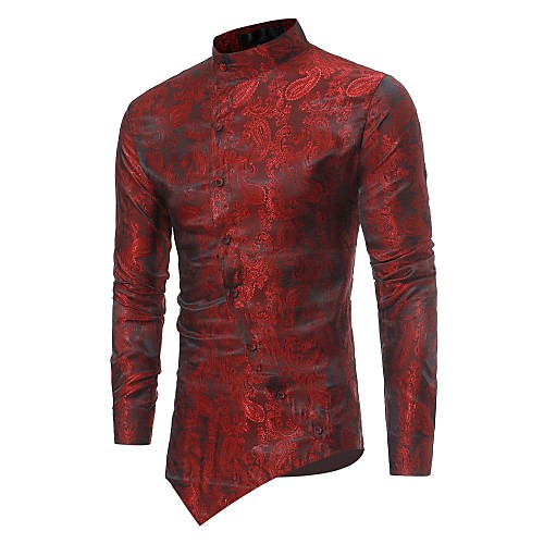 Men's Solid Colored Jacquard Slim Shirt Luxury Daily Standing Collar Wine / White / Black / Beige / Light Blue / Long Sleeve
Men's Solid Colored Jacquard Slim Shirt Luxury Daily Standing Collar Wine / White / Black / Beige / Light Blue / Long Sleeve