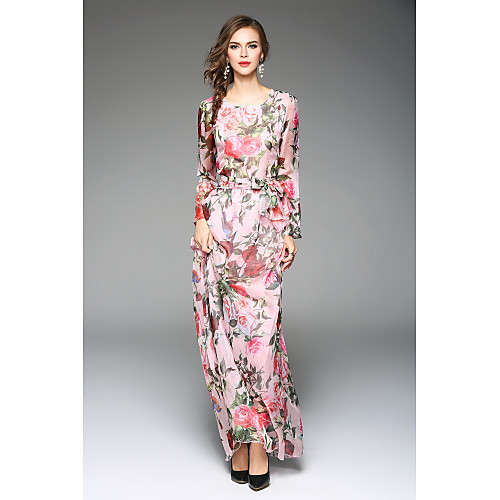 Women's Swing Dress Maxi long Dress Blushing Pink Long Sleeve Floral Spring Round Neck Floral XS S M L XL XXL
Women's Swing Dress Maxi long Dress Blushing Pink Long Sleeve Floral Spring Round Neck Floral XS S M L XL XXL