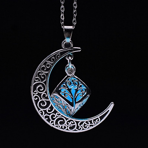 Women's Luminous Stone Pendant Necklace Engraved Moon Crescent Moon Ladies Fashion Luminous Luminous Stone Alloy Light Green Light Blue Necklace Jewelry For Halloween Club
Women's Luminous Stone Pendant Necklace Engraved Moon Crescent Moon Ladies Fashion Luminous Luminous Stone Alloy Light Green Light Blue Necklace Jewelry For Halloween Club