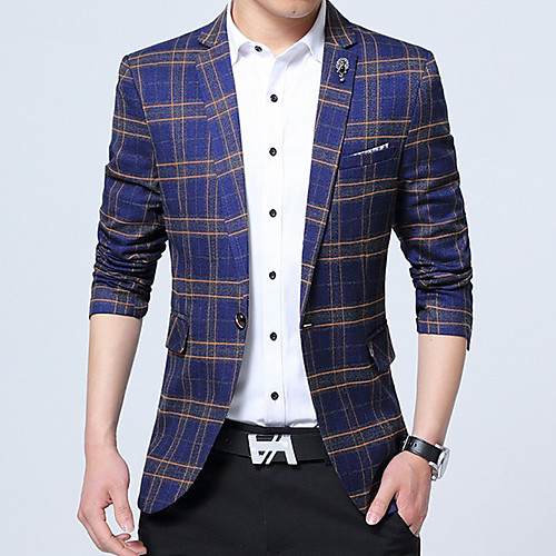 Blue / Red / Navy Blue Plaid Cotton Men's Suit - Notch lapel collar / Fall / Winter / Long Sleeve / Work / Plus Size
Blue / Red / Navy Blue Plaid Cotton Men's Suit - Notch lapel collar / Fall / Winter / Long Sleeve / Work / Plus Size