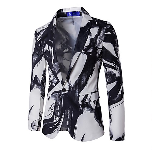 White / Red Graphic Slim Cotton / Polyester Men's Suit - Notch lapel collar / Fall / Spring / Long Sleeve / Work / Print
White / Red Graphic Slim Cotton / Polyester Men's Suit - Notch lapel collar / Fall / Spring / Long Sleeve / Work / Print