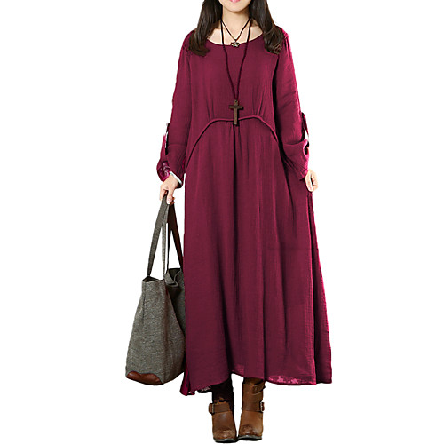 Women's Jalabiya Maxi long Dress Blue Wine Long Sleeve Solid Colored Round Neck M L
Women's Jalabiya Maxi long Dress Blue Wine Long Sleeve Solid Colored Round Neck M L