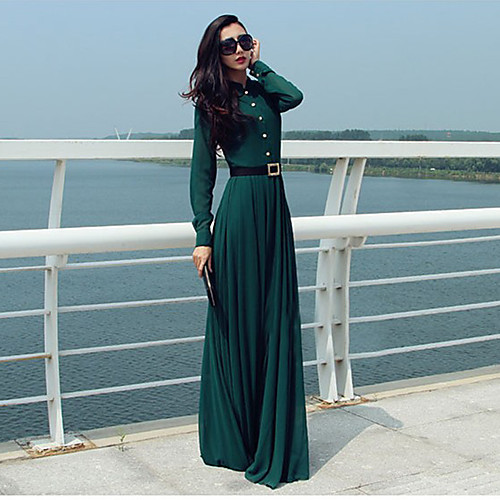 Women's Sheath Dress Maxi long Dress Green Long Sleeve Solid Colored All Seasons Crew Neck Streetwear Boho Cotton S M L XL
Women's Sheath Dress Maxi long Dress Green Long Sleeve Solid Colored All Seasons Crew Neck Streetwear Boho Cotton S M L XL