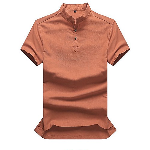 Men's Shirt Solid Colored Short Sleeve Daily Tops Cotton Blue Army Green Orange
Men's Shirt Solid Colored Short Sleeve Daily Tops Cotton Blue Army Green Orange