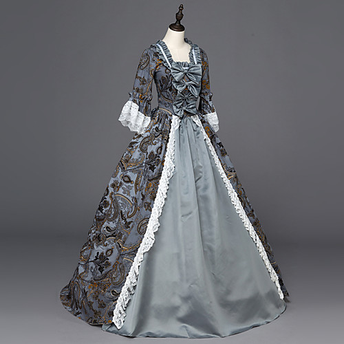 Maria Antonietta Rococo Lace Up Victorian Lolita 18th Century Dress Party Costume Women's Lace Satin Costume Blushing Pink / Gray Vintage Cosplay Party Prom Long Sleeve Floor Length Ball Gown Plus
Maria Antonietta Rococo Lace Up Victorian Lolita 18th Century Dress Party Costume Women's Lace Satin Costume Blushing Pink / Gray Vintage Cosplay Party Prom Long Sleeve Floor Length Ball Gown Plus