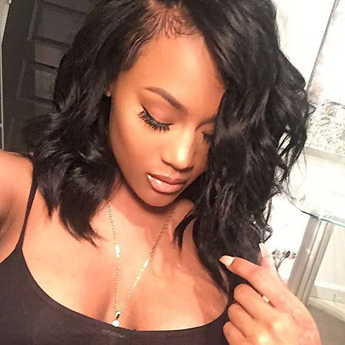 women human hair lace wig brazilian human hair glueless lace front 130% density bob haircut with baby hair water wave wig black dark black
women human hair lace wig brazilian human hair glueless lace front 130% density bob haircut with baby hair water wave wig black dark black