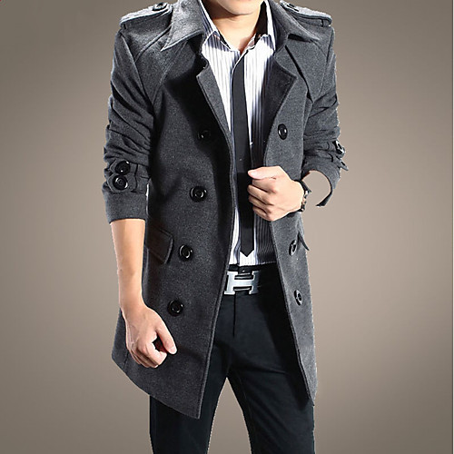 Men's Trench Coat Solid Colored Fall Notch lapel collar Trench Coat Long Daily Long Sleeve Faux Fur Coat Tops Black
Men's Trench Coat Solid Colored Fall Notch lapel collar Trench Coat Long Daily Long Sleeve Faux Fur Coat Tops Black