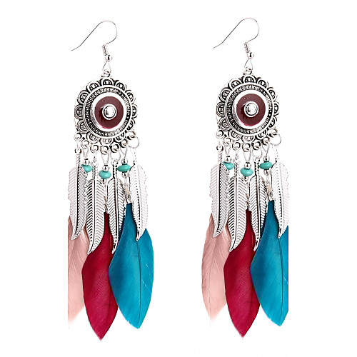 Women's Drop Earrings Hoop Earrings Luxury Bohemian Feather Earrings Jewelry Red / Rainbow / Dark Navy For Gift Casual
Women's Drop Earrings Hoop Earrings Luxury Bohemian Feather Earrings Jewelry Red / Rainbow / Dark Navy For Gift Casual