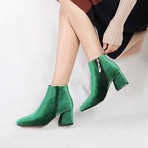 Women's Boots Velvet Boots Chunky Heel Square Toe Zipper Velvet Booties / Ankle Boots Comfort / Fashion Boots Spring / Fall Green / Wine / Almond / Wedding / Party & Evening / EU42
Women's Boots Velvet Boots Chunky Heel Square Toe Zipper Velvet Booties / Ankle Boots Comfort / Fashion Boots Spring / Fall Green / Wine / Almond / Wedding / Party & Evening / EU42
