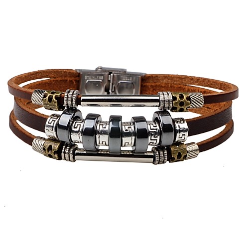 Men's Leather Bracelet Personalized Fashion Leather Bracelet Jewelry Black / Brown For Daily Street
Men's Leather Bracelet Personalized Fashion Leather Bracelet Jewelry Black / Brown For Daily Street