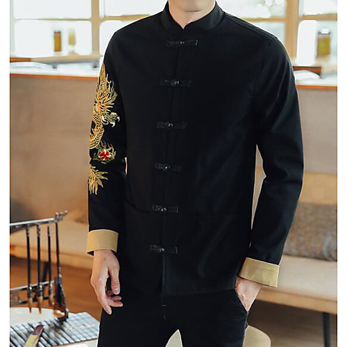 Men's Basic Jackets Print Streetwear Fall Jacket Regular Going out Long Sleeve Cotton Coat Tops Black
Men's Basic Jackets Print Streetwear Fall Jacket Regular Going out Long Sleeve Cotton Coat Tops Black