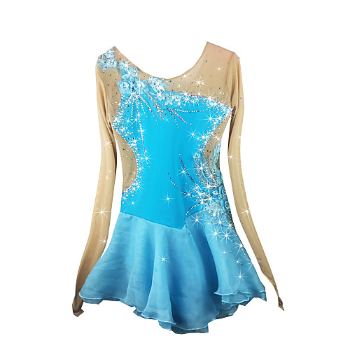 21Grams Figure Skating Dress Women's Girls' Ice Skating Dress Pale Blue Spandex High Elasticity Competition Skating Wear Solid Colored Long Sleeve Ice Skating Figure Skating
21Grams Figure Skating Dress Women's Girls' Ice Skating Dress Pale Blue Spandex High Elasticity Competition Skating Wear Solid Colored Long Sleeve Ice Skating Figure Skating
