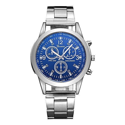 

Men's Sport Watch Aviation Watch Quartz Stainless Steel Silver Water Resistant / Waterproof Creative Analog Charm Classic Casual Fashion Elegant - White Blue One Year Battery Life