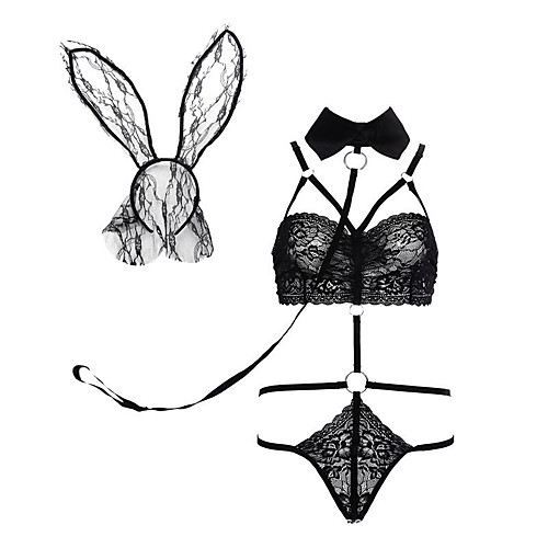 Women's Mesh Lace Lingerie / Ultra Sexy / Teddy Nightwear - Cotton Solid Colored Black One-Size
Women's Mesh Lace Lingerie / Ultra Sexy / Teddy Nightwear - Cotton Solid Colored Black One-Size