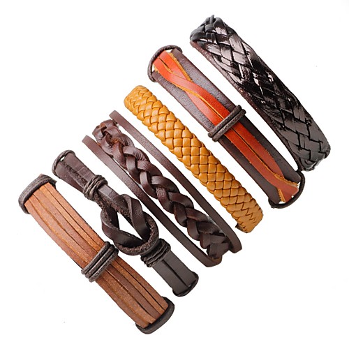 Men's Women's Wrap Bracelet Leather Bracelet woven Bohemian Fashion Leather Bracelet Jewelry Coffee For Gift Going out
Men's Women's Wrap Bracelet Leather Bracelet woven Bohemian Fashion Leather Bracelet Jewelry Coffee For Gift Going out