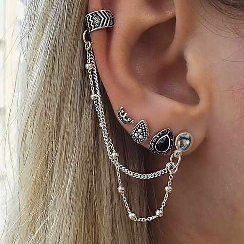 Women's Clip on Earring Mismatch Earrings Hanging Earrings cuff Drop Crown Personalized Vintage Bohemian Earrings Jewelry Silver For Gift Casual Evening Party Street
Women's Clip on Earring Mismatch Earrings Hanging Earrings cuff Drop Crown Personalized Vintage Bohemian Earrings Jewelry Silver For Gift Casual Evening Party Street