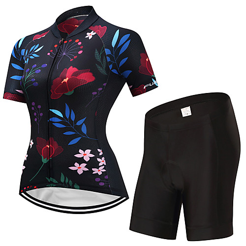 FUALRNY Women's Short Sleeve Cycling Jersey with Shorts Black Floral Botanical Bike Clothing Suit Quick Dry Sports Lycra Floral Botanical Mountain Bike MTB Road Bike Cycling Clothing Apparel
FUALRNY Women's Short Sleeve Cycling Jersey with Shorts Black Floral Botanical Bike Clothing Suit Quick Dry Sports Lycra Floral Botanical Mountain Bike MTB Road Bike Cycling Clothing Apparel