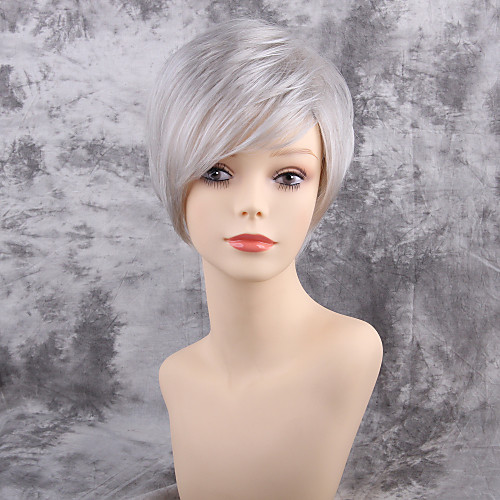 Human Hair Blend Wig Short Short Hairstyles 2020 Side Part Machine Made Women's Silver
Human Hair Blend Wig Short Short Hairstyles 2020 Side Part Machine Made Women's Silver
