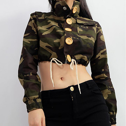 Women's Camo / Camouflage Vintage Fall Jacket Short Daily Long Sleeve Polyester Coat Tops Army Green
Women's Camo / Camouflage Vintage Fall Jacket Short Daily Long Sleeve Polyester Coat Tops Army Green