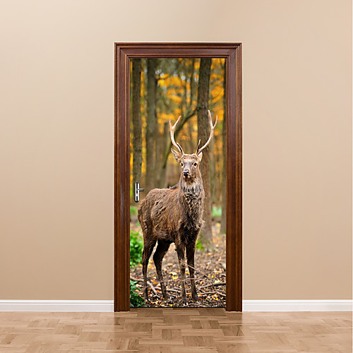 DIY 3D Forest Deer Wall Stickers DIY Mural Bedroom Home Decor Poster PVC Waterproof Animals Deer Door Sticker Decal for Kids Room 77x200cm
DIY 3D Forest Deer Wall Stickers DIY Mural Bedroom Home Decor Poster PVC Waterproof Animals Deer Door Sticker Decal for Kids Room 77x200cm