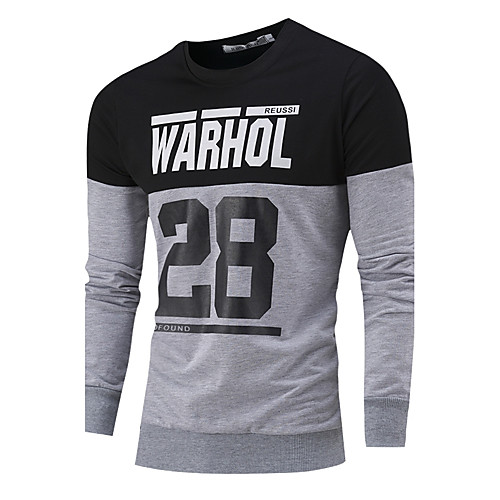 Men's T shirt Graphic Color Block Letter Plus Size Long Sleeve Daily Tops Cotton Streetwear Round Neck White Black / Spring / Fall
Men's T shirt Graphic Color Block Letter Plus Size Long Sleeve Daily Tops Cotton Streetwear Round Neck White Black / Spring / Fall