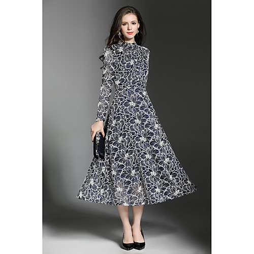 Women's Swing Dress Maxi long Dress Black Long Sleeve Jacquard Fall Winter Crew Neck Streetwear Work Floral M L XL
Women's Swing Dress Maxi long Dress Black Long Sleeve Jacquard Fall Winter Crew Neck Streetwear Work Floral M L XL