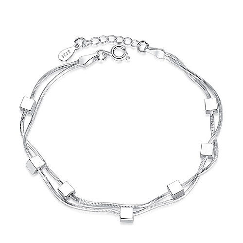 Women's Chain Bracelet Thick Chain Ladies Sterling Silver Bracelet Jewelry Silver For Party Daily
Women's Chain Bracelet Thick Chain Ladies Sterling Silver Bracelet Jewelry Silver For Party Daily